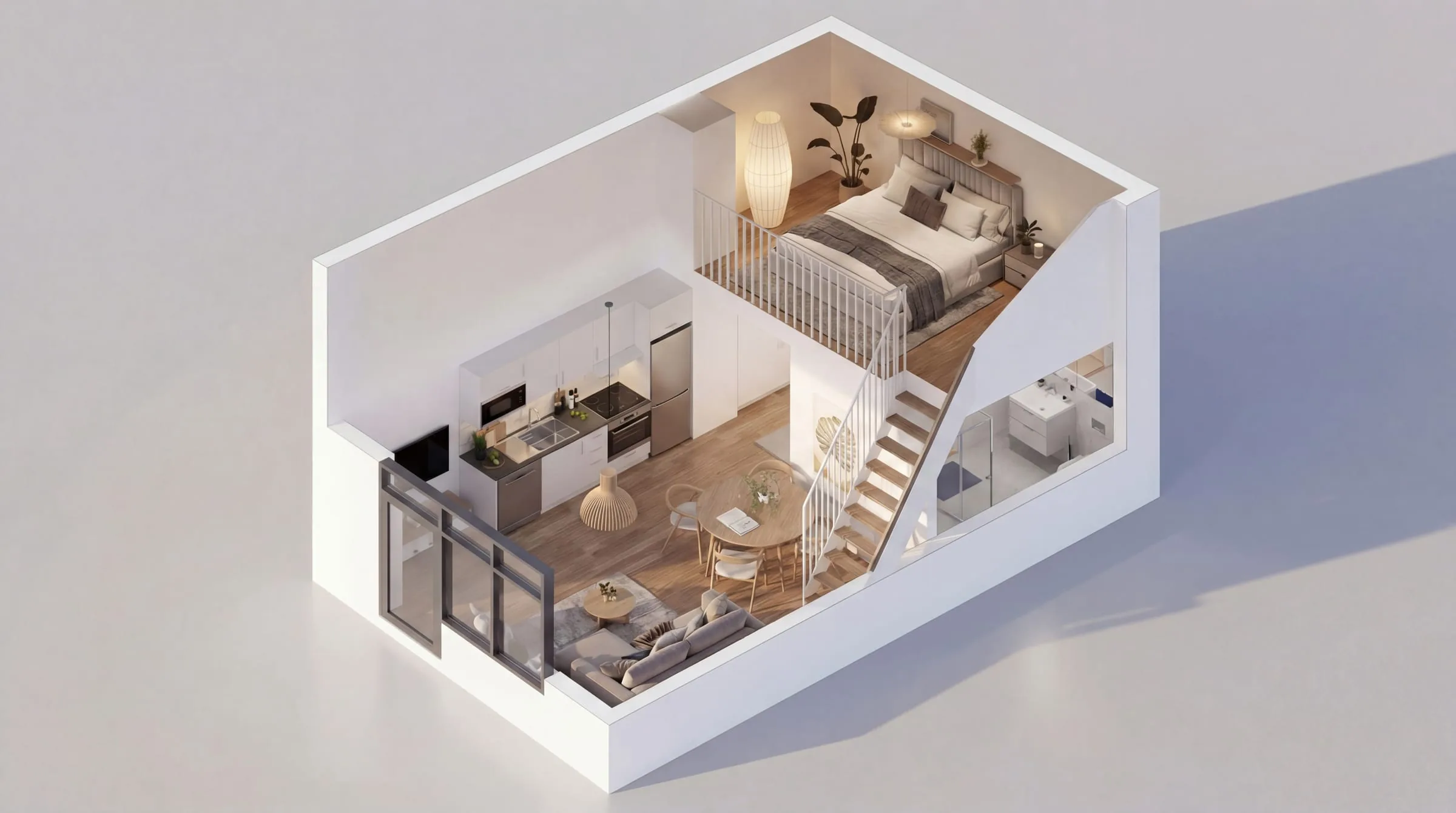 Loftlägenhet – 1,5 rok