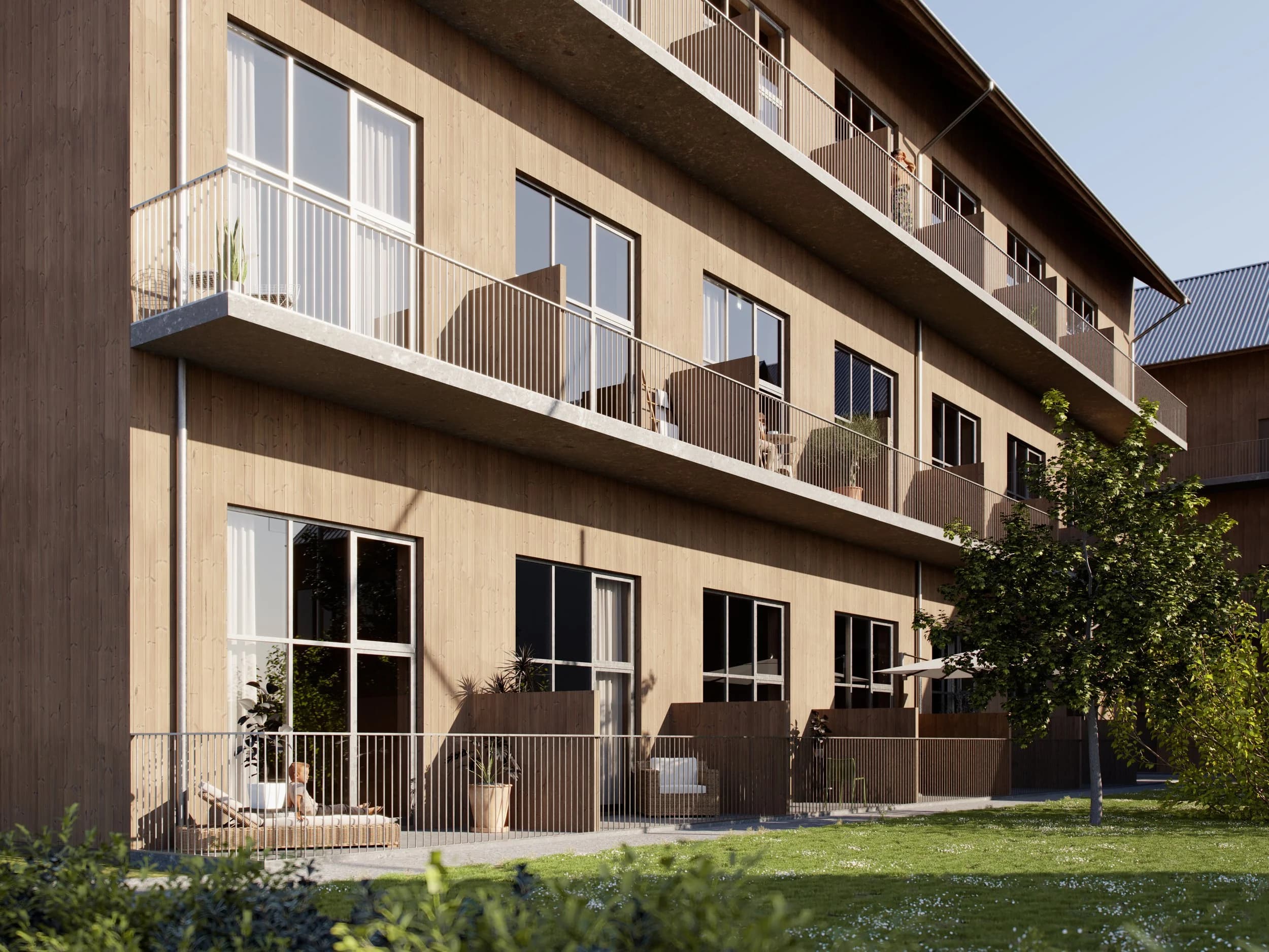 Hållbart boende med grön innergård